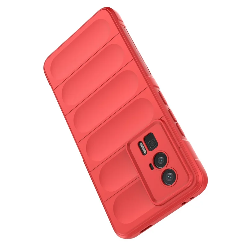For Xiaomi Poco F5 Pro 5G / Redmi K60 Pro 5G / K60 5G Shockproof Flexible TPU Phone Case Rugged Phone Back Protective Shell Cover - Red