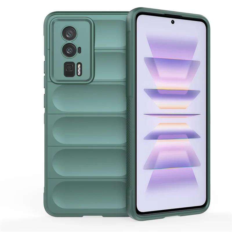 For Xiaomi Poco F5 Pro 5G / Redmi K60 Pro 5G / K60 5G Shockproof Flexible TPU Phone Case Rugged Phone Back Protective Shell Cover - Green
