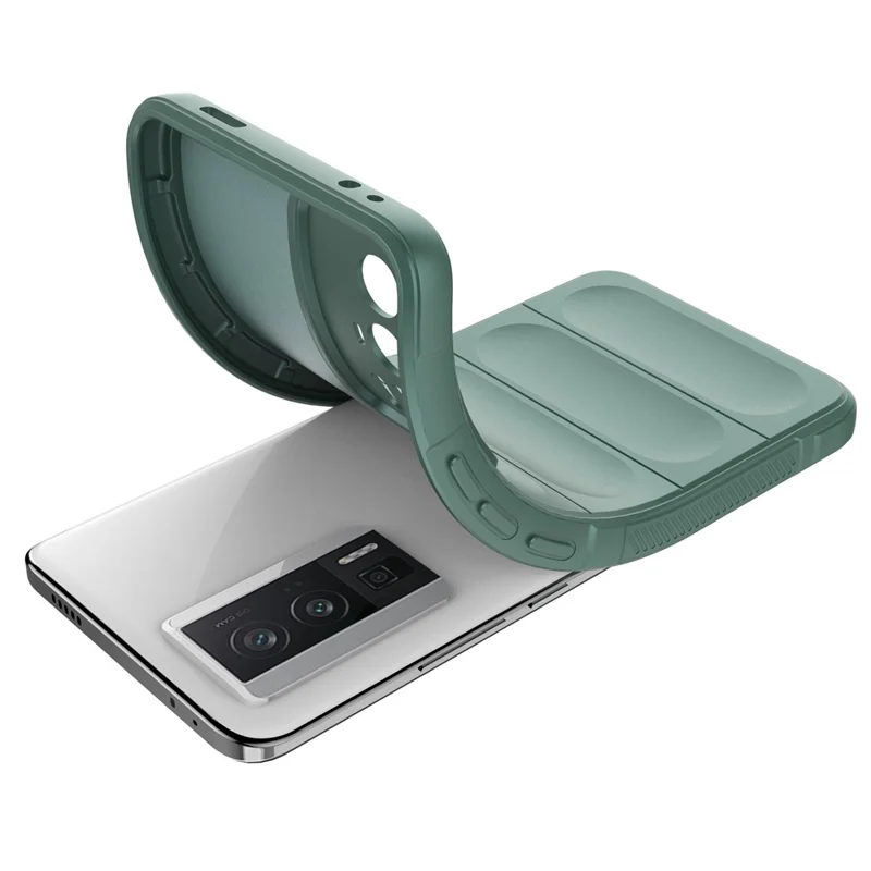 For Xiaomi Poco F5 Pro 5G / Redmi K60 Pro 5G / K60 5G Shockproof Flexible TPU Phone Case Rugged Phone Back Protective Shell Cover - Green