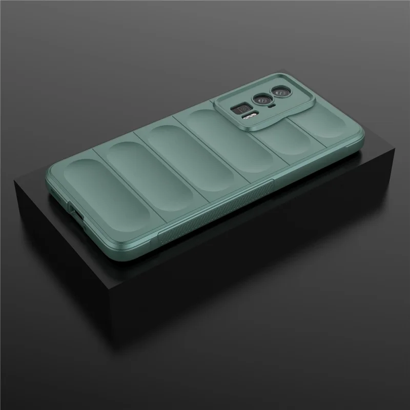 Für Xiaomi Poco F5 Pro 5G / Redmi K60 Pro 5G / K60 5G schockfestes, flexibles TPU-Handyhülle, robuste Rückenschutzschale - Dunkelgrau