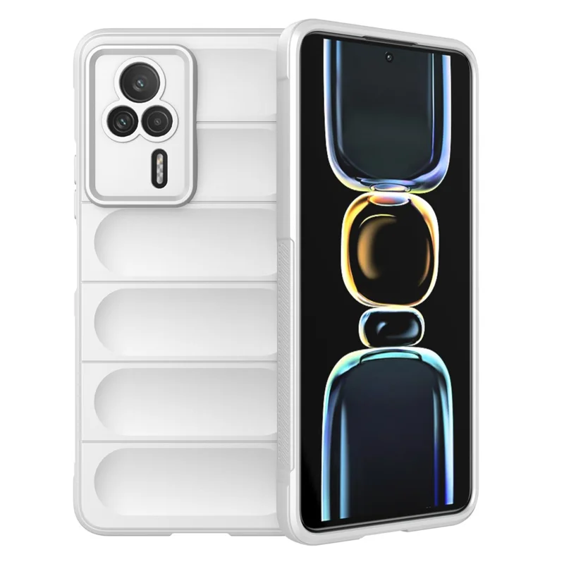 For Xiaomi Redmi K60E 5G TPU Phone Case Drop Protection Rugged Back Protective Phone Cover - White