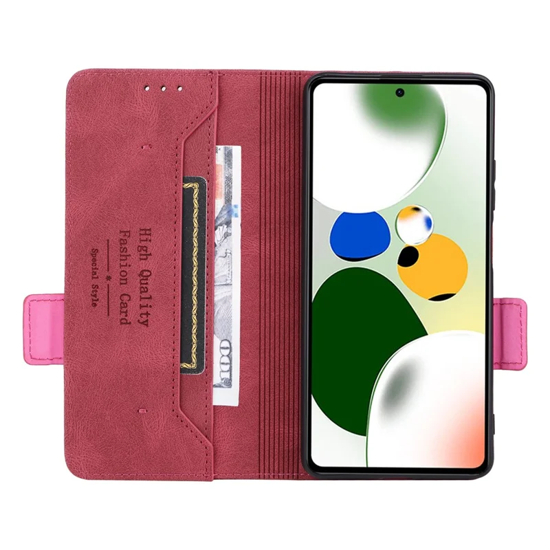 For Xiaomi Redmi Note 12 Pro Speed 5G / Poco X5 Pro 5G / Redmi Note 12 Pro 5G Leather Wallet Phone Case Stand Flip Cell Phone Cover - Rose