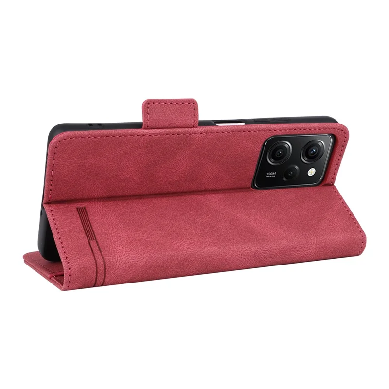 For Xiaomi Redmi Note 12 Pro Speed 5G / Poco X5 Pro 5G / Redmi Note 12 Pro 5G Leather Wallet Phone Case Stand Flip Cell Phone Cover - Rose