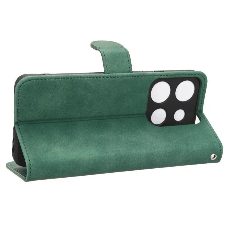 For TECNO Spark Go 2023 4G PU Leather Flip Case Skin-Touch Stand TPU Inner Shell Phone Cover - Green