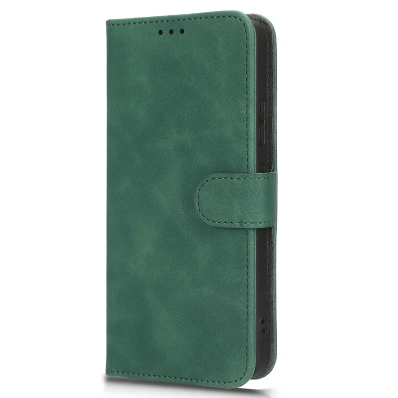 For TECNO Spark Go 2023 4G PU Leather Flip Case Skin-Touch Stand TPU Inner Shell Phone Cover - Green