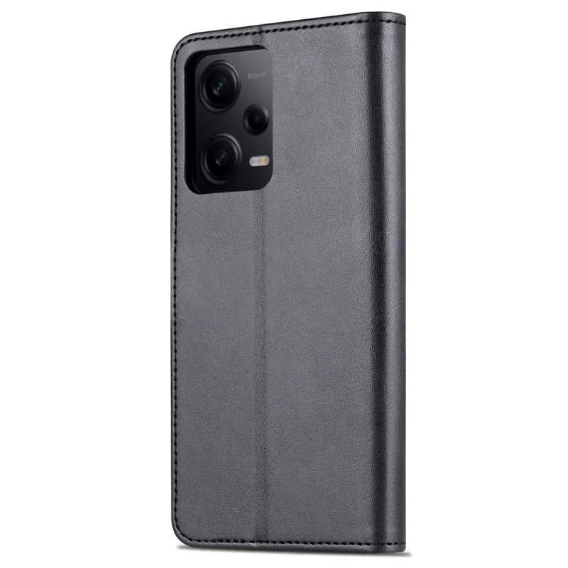 AZNS Pour Xiaomi Redmi Note 12 Pro 5G / Remarque 12 Pro Speed ​​5g / Poco X5 Pro 5G Téléphone pu le Cuir Portefeuille Stand Flip Folio Couvercle de Protection - Noir