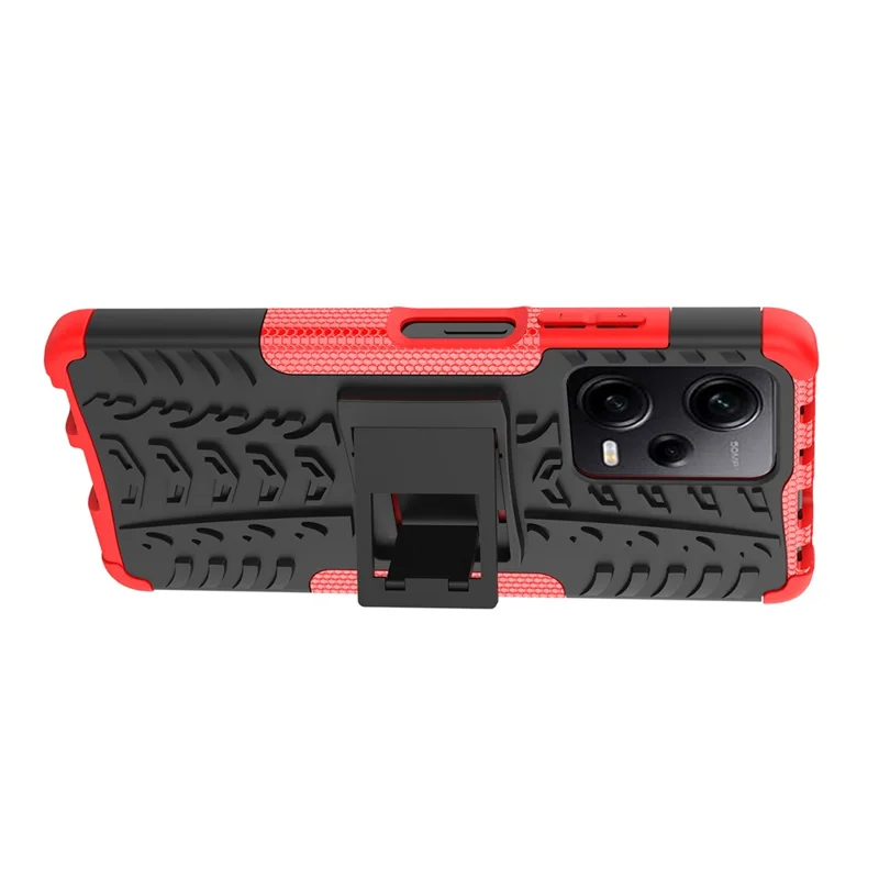 Para Xiaomi Redmi Note 12 Pro 5G / Redmi Nota 12 Pro Speed ​​5g / Poco X5 Pro 5g Caps de Telefone do Telefone de Kickstand PC TPU TPU - Vermelho