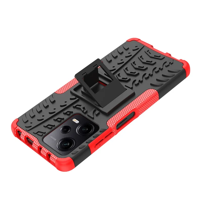 Para Xiaomi Redmi Note 12 Pro 5G / Redmi Note 12 Pro Speed ​​5g / Poco X5 Pro 5G Cubierta de Teléfono de Kickstand PC TPU TPU Caso de Teléfono - Rojo