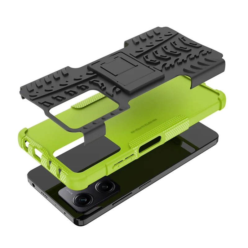 Para Xiaomi Redmi Note 12 Pro 5G / Redmi Nota 12 Pro Speed ​​5g / Poco X5 Pro 5g Caps de Telefone do Telefone de Kickstand PC TPU TPU - Verde