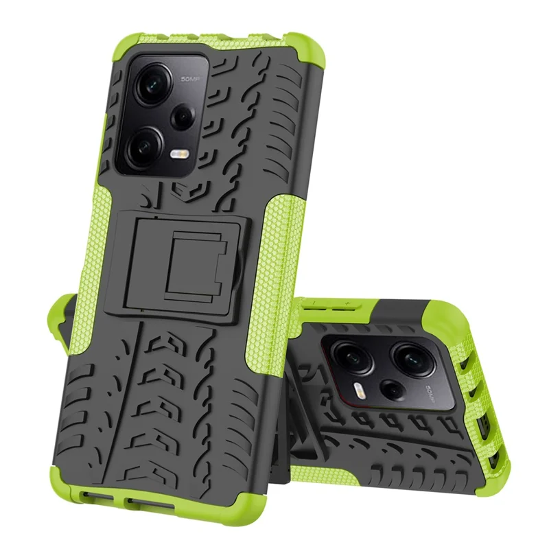 Para Xiaomi Redmi Note 12 Pro 5G / Redmi Nota 12 Pro Speed ​​5g / Poco X5 Pro 5g Caps de Telefone do Telefone de Kickstand PC TPU TPU - Verde