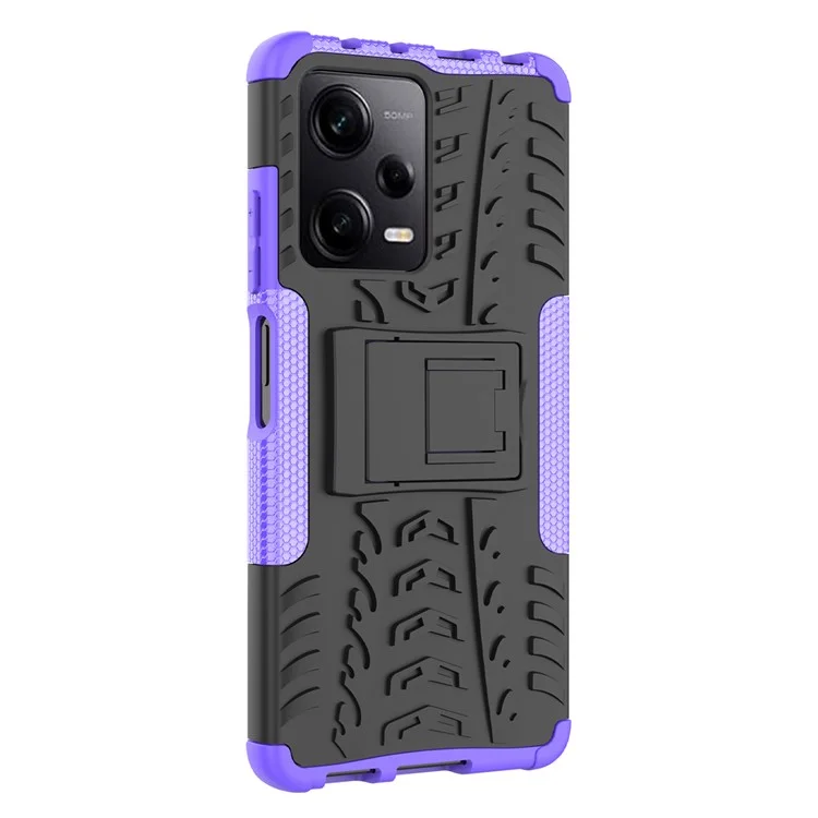 Для Xiaomi Redmi Note 12 Pro 5G / Redmi Note 12 Pro Speed 5G / Poco X5 Pro 5G Чехол с подставкой для телефона из поликарбоната и термопластичного полиуретана - фиолетовый