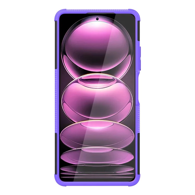 Для Xiaomi Redmi Note 12 Pro 5G / Redmi Note 12 Pro Speed 5G / Poco X5 Pro 5G Чехол с подставкой для телефона из поликарбоната и термопластичного полиуретана - фиолетовый