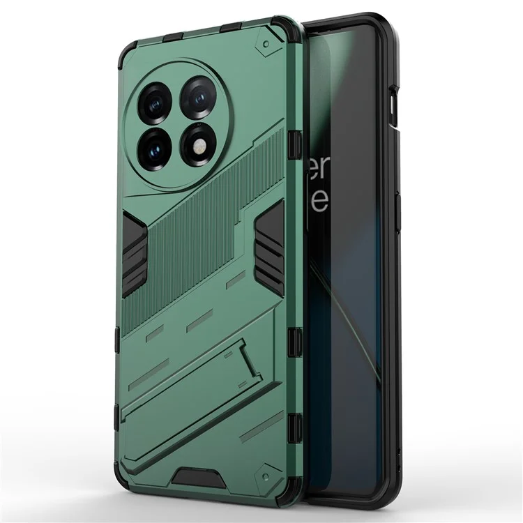 Phone Case for OnePlus 11 5G Kickstand TPU + PC Protective Cell Phone Cover - Green