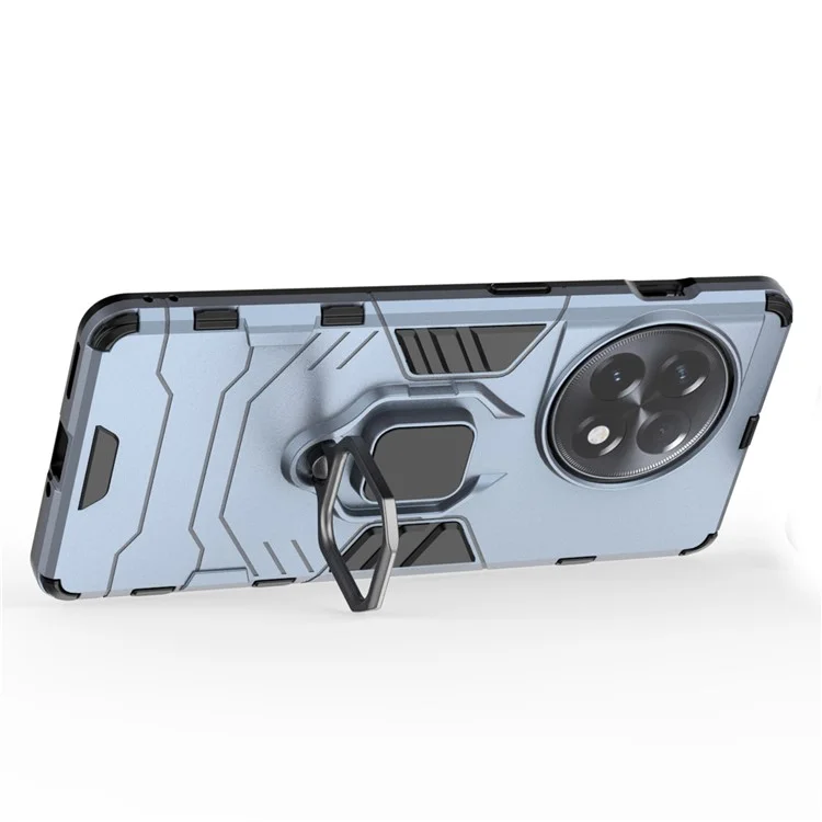 TPU+PC Phone Case for OnePlus Ace 2 5G / 11R 5G Ring Holder Kickstand Anti-drop Phone Cover - Blue