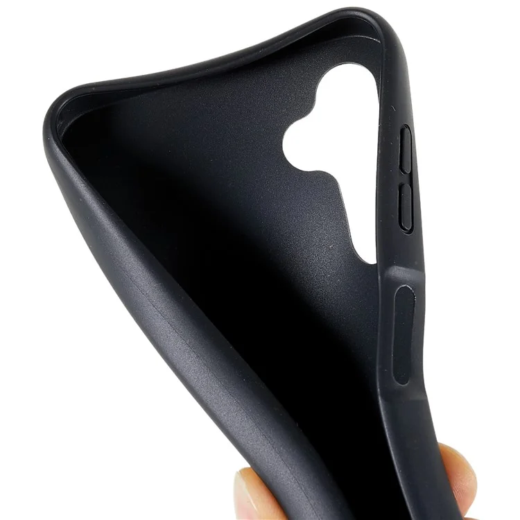 Funda para Samsung Galaxy A34 5G Caso de teléfono biodegradable de paja de trigo Soft TPU Protección contra caídas Cubierta con cordón - Negro