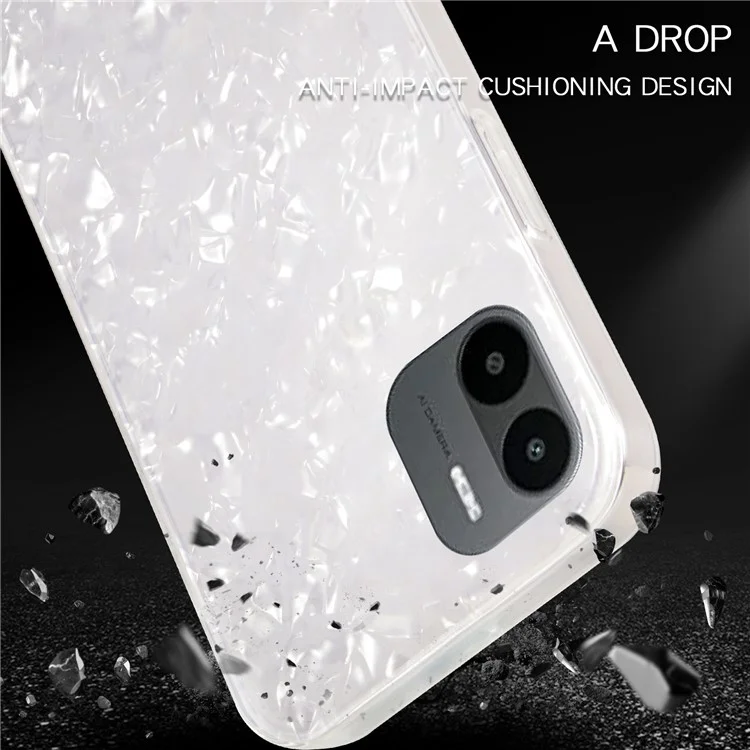 IPAKY For Xiaomi Redmi A1 4G / A2 4G Phone Case Fall Proof IMD Acrylic+TPU Back Protector Cover - Pink
