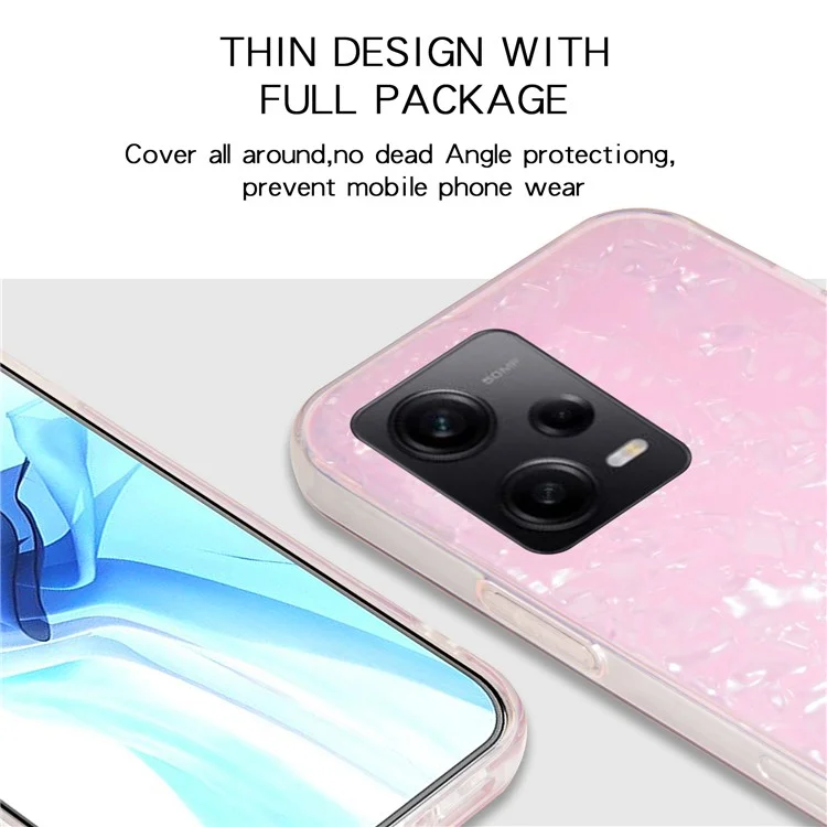 IPAKY Phone Case for Xiaomi Redmi Note 12 Pro 5G / Note 12 Pro Speed 5G / Poco X5 Pro 5G IMD Acrylic+TPU Back Protector Cover - White