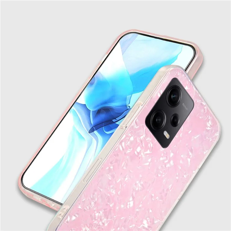 IPAKY Phone Case for Xiaomi Redmi Note 12 Pro 5G / Note 12 Pro Speed 5G / Poco X5 Pro 5G IMD Acrylic+TPU Back Protector Cover - White
