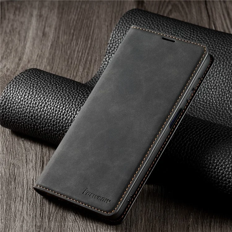 FORWENW pour Samsung Galaxy A14 5G / A14 4G Skin-touch Coque de protection antichoc avec support Série Fantasy Portefeuille en cuir à rabat - Noir
