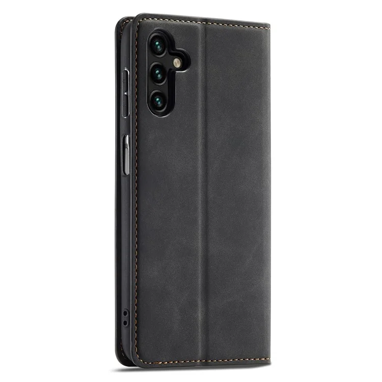 FORWENW pour Samsung Galaxy A14 5G / A14 4G Skin-touch Coque de protection antichoc avec support Série Fantasy Portefeuille en cuir à rabat - Noir
