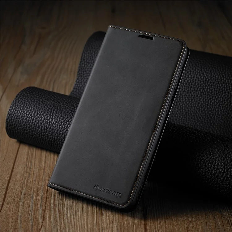 FORWENW pour Samsung Galaxy S23+ Etui de téléphone portable en cuir doux Série Fantasy Flip Phone Wallet Case - Noir
