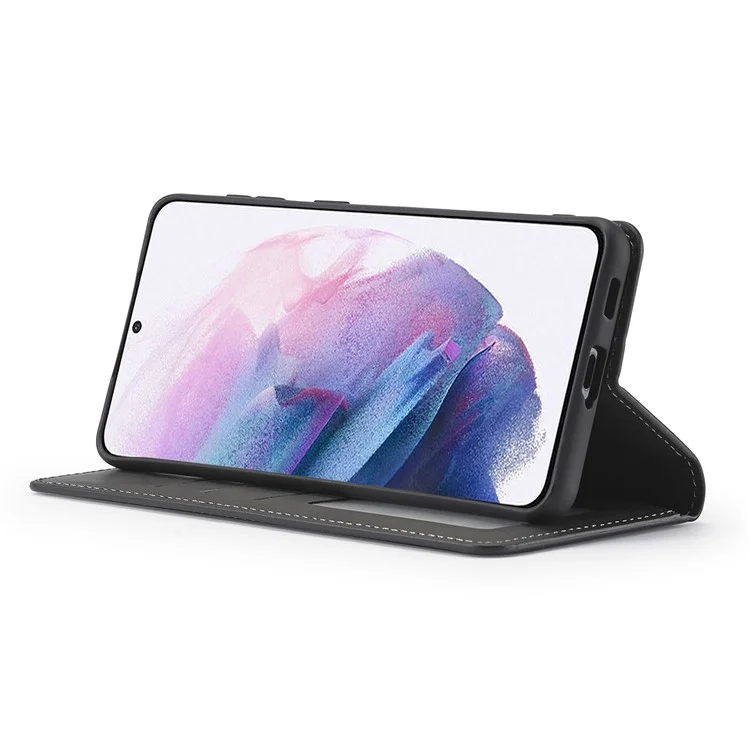 FORWENW pour Samsung Galaxy S23 Fantasy Series Coque de téléphone antichoc Support Étui en cuir doux pour la peau - Noir