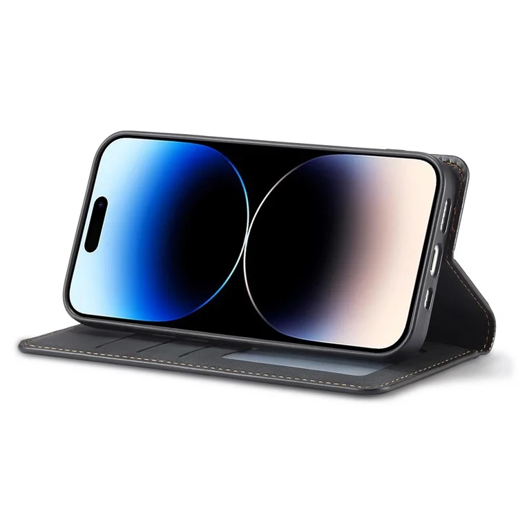 FORWENW Custodia anti-caduta per iPhone 14 Pro Max, Custodia in pelle con stand e serie fantasy - Nero 