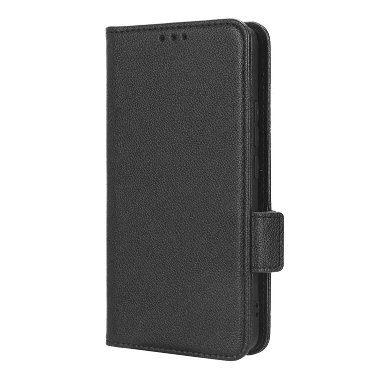 Para Xiaomi Redmi Poco F5 Pro 5G / Redmi K60 Pro 5G / K60 5G / K60 Champion Edition Funda Protectora para Teléfono con Soporte y Cartera, Textura de Piel de Litchi PU - Negro