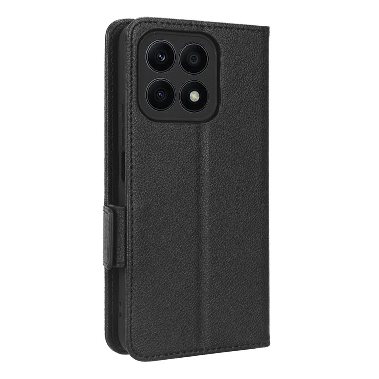 Чехол-книжка для телефона For Honor X8a 4G, из искусственной кожи, с подставкой, с бумажником - черный