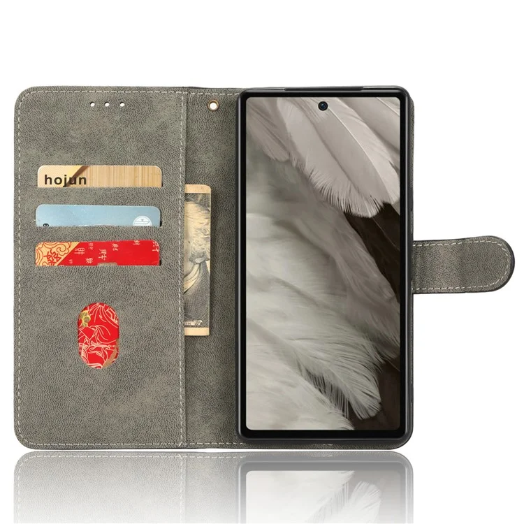 For Google Pixel 7a PU Leather Flip Folio Case Wallet RFID Blocking Protection Stand Phone Cover - Black