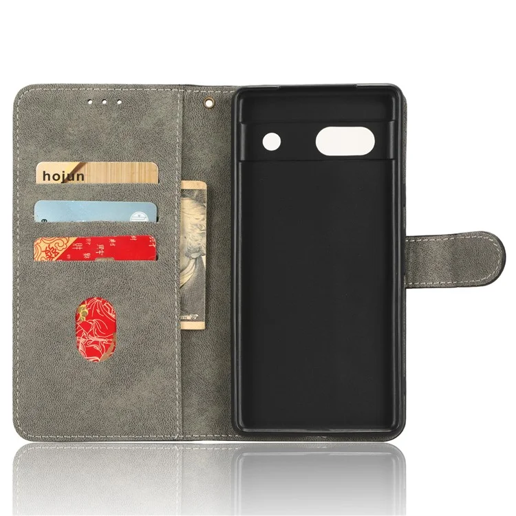 For Google Pixel 7a PU Leather Flip Folio Case Wallet RFID Blocking Protection Stand Phone Cover - Black