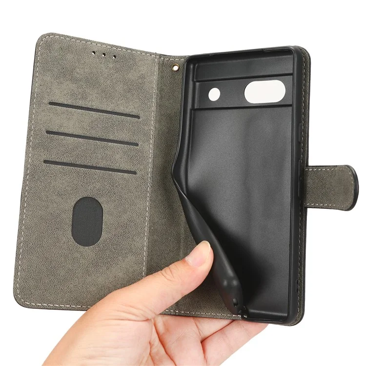 For Google Pixel 7a PU Leather Flip Folio Case Wallet RFID Blocking Protection Stand Phone Cover - Black