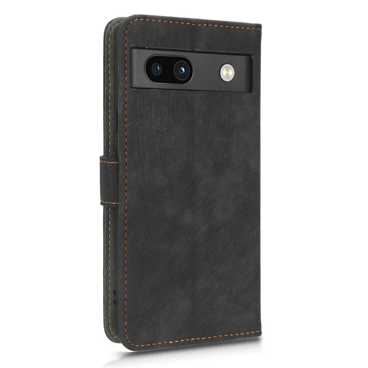 For Google Pixel 7a PU Leather Flip Folio Case Wallet RFID Blocking Protection Stand Phone Cover - Black