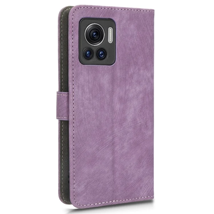 Pour Motorola Edge 30 Ultra 5G / Edge X30 Pro Étui de téléphone avec protection RFID, support, en cuir PU - Violet