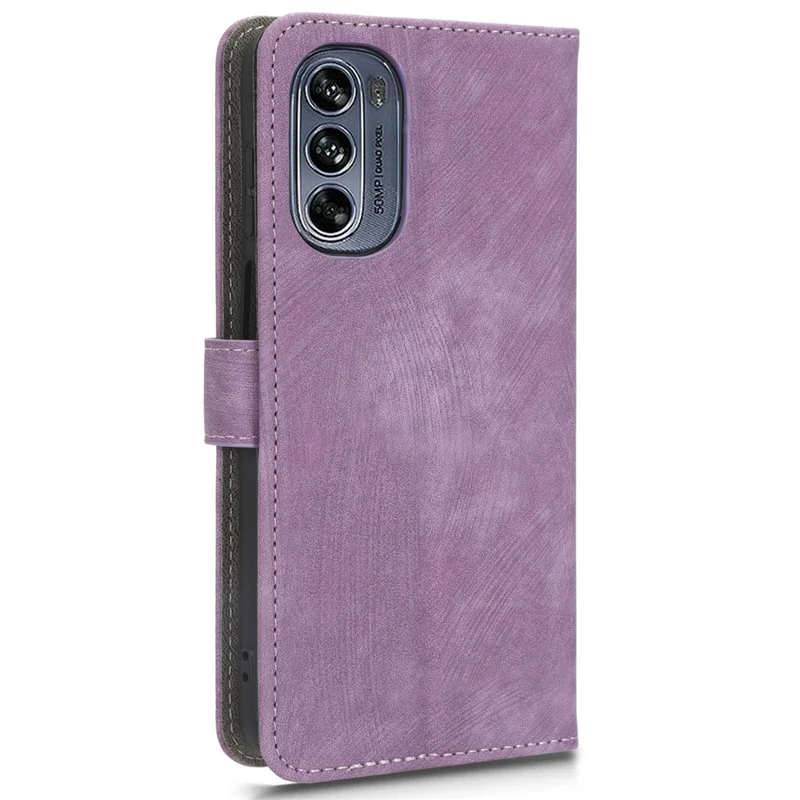 For Motorola Moto G62 5G RFID Blocking Leather Phone Case Stand Wallet Phone Cover - Purple