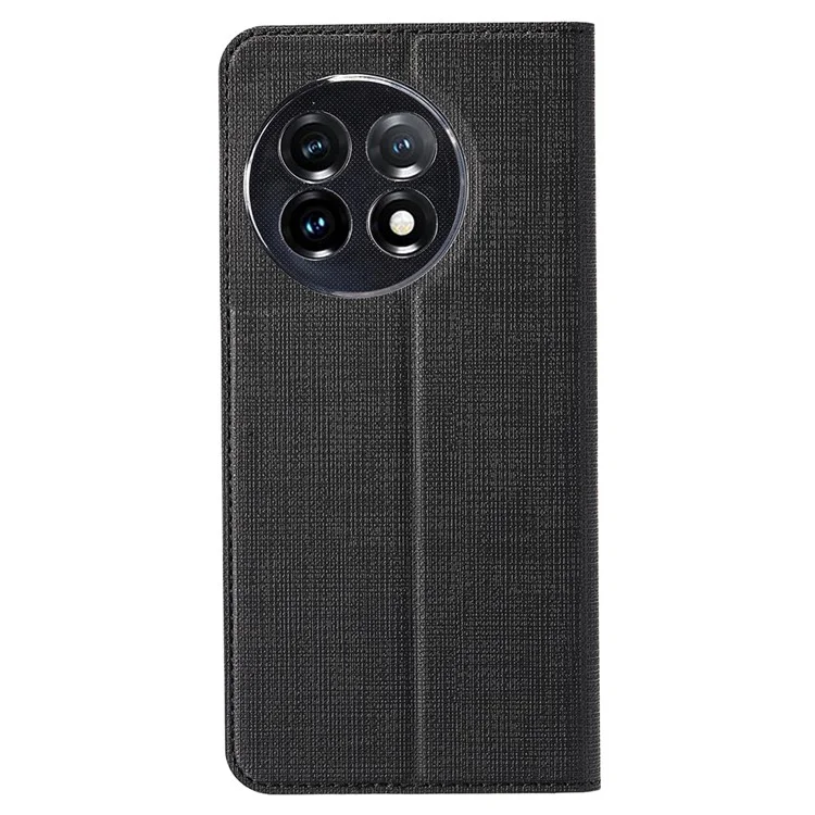 VILI DMX Series for OnePlus 11 5G PU Leather Phone Case Card Slots Mobile Phone Stand Cover - Black
