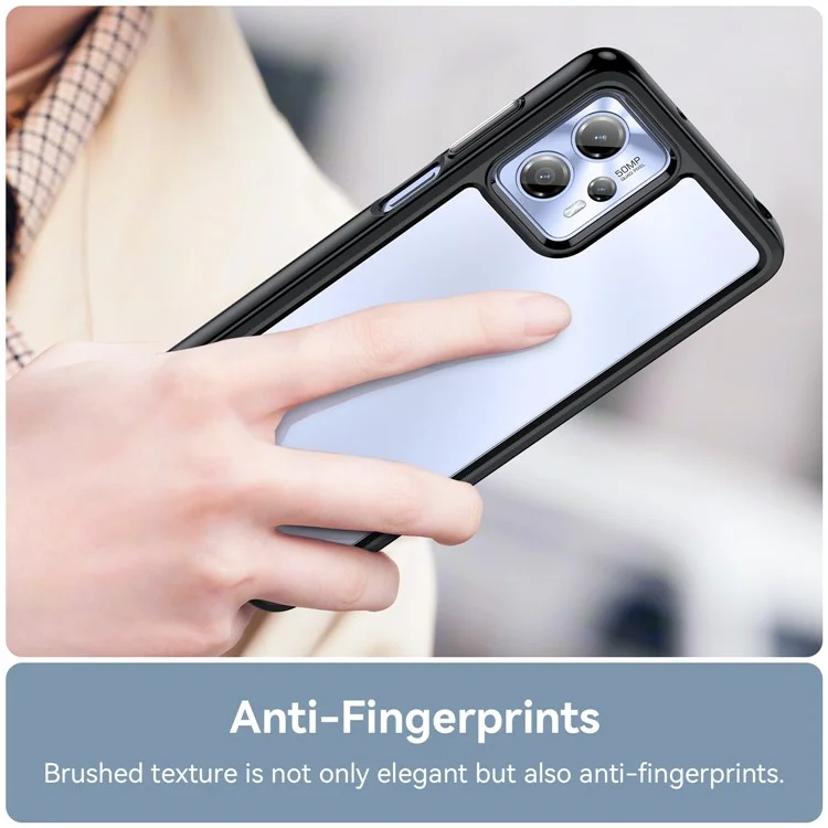 Für Motorola Moto G13 4G / G23 4G TPU + Acryl Anti-Drop-Handyhülle Schutzhülle - Schwarz