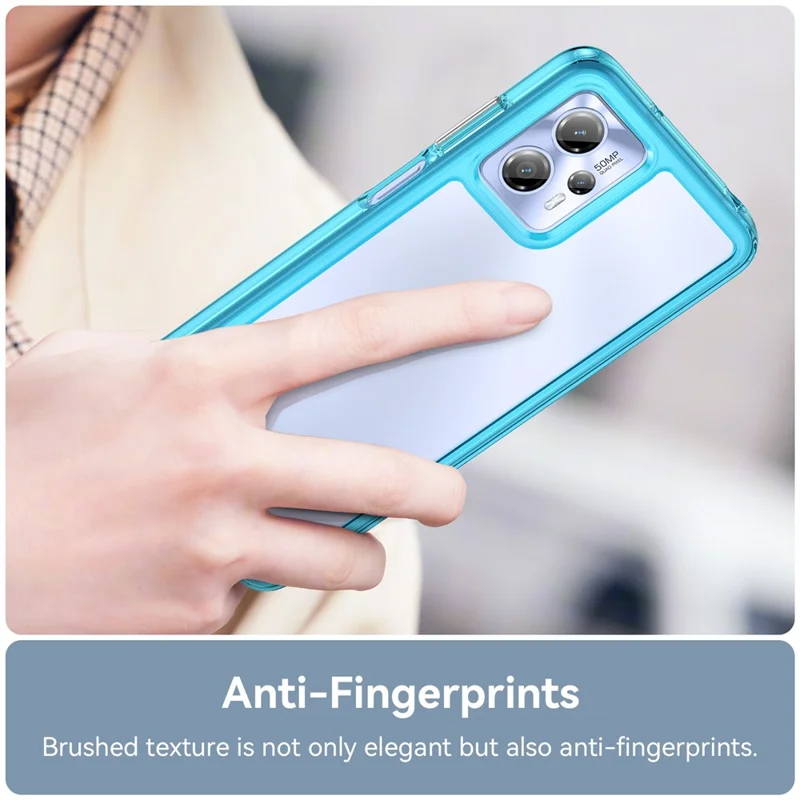 For Motorola Moto G13 4G / G23 4G TPU + Acrylic Anti-drop Phone Case Protective Cover - Transparent Blue
