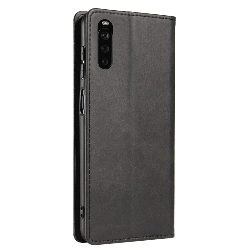 Per Sony Xperia 10 III 5G / Xperia 10 III Lite Custodia Portafoglio in Pelle PU per Telefono Aziendale, Supporto Magnetico ad Assorbimento Flip Cover - Nero