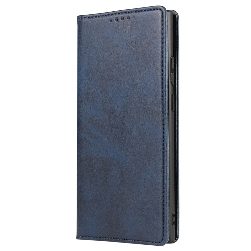 For Samsung Galaxy Note20 Ultra / Note20 Ultra 5G Phone Case PU Leather Business Wallet Stand Phone Cover - Blue
