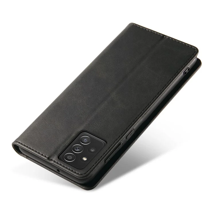 Phone Case For Samsung Galaxy A23 5G (Global Version) , Magnetic Closure Leather Anti-drop Phone Cover Stand Wallet - Black