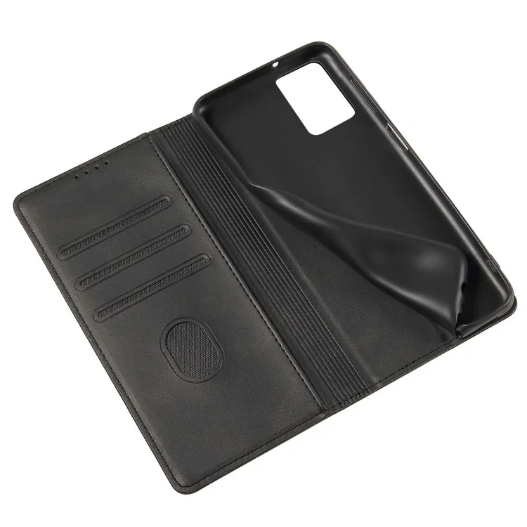 Phone Case For Samsung Galaxy A23 5G (Global Version) , Magnetic Closure Leather Anti-drop Phone Cover Stand Wallet - Black