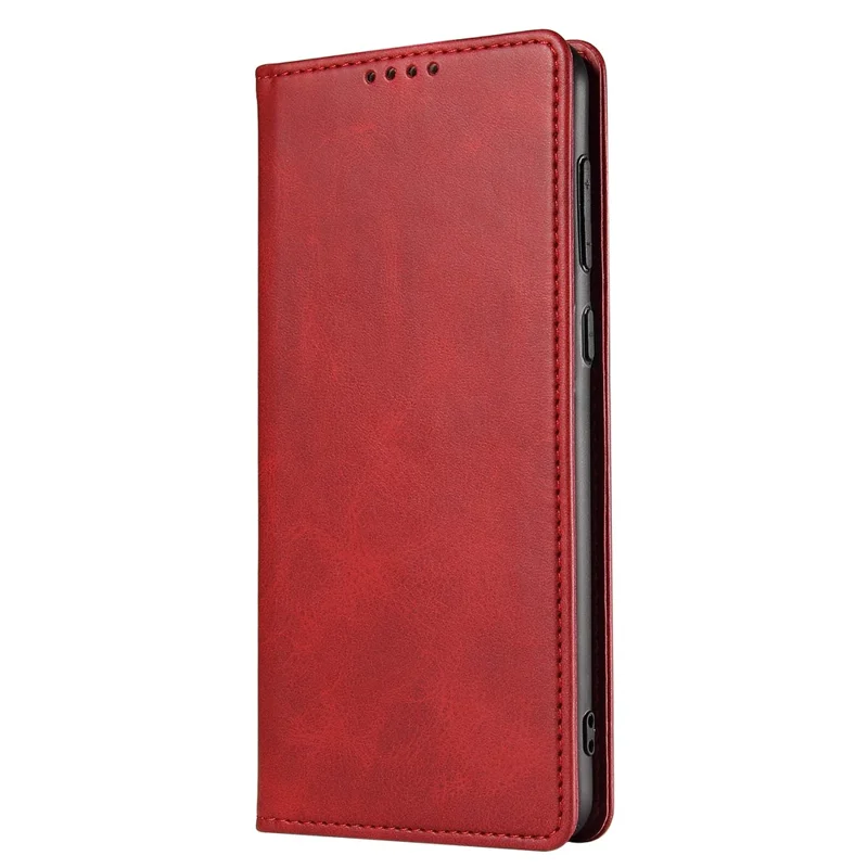 Phone Case For Samsung Galaxy A23 5G (Global Version) , Magnetic Closure Leather Anti-drop Phone Cover Stand Wallet - Red