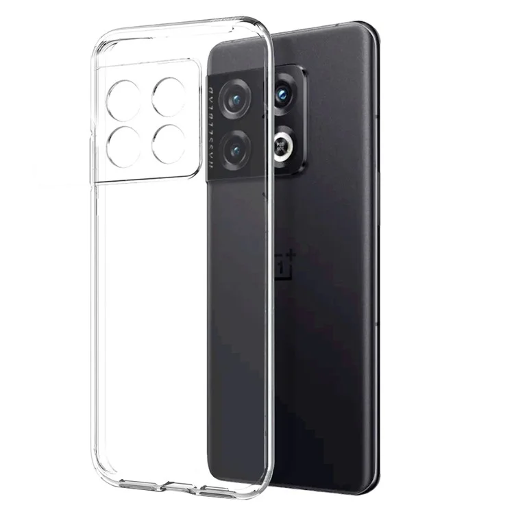 NORTHJO Para OnePlus 10 Pro 5G Telefone Capa TPU Protetora + Protetor de Tela de Vidro Temperado - Transparente