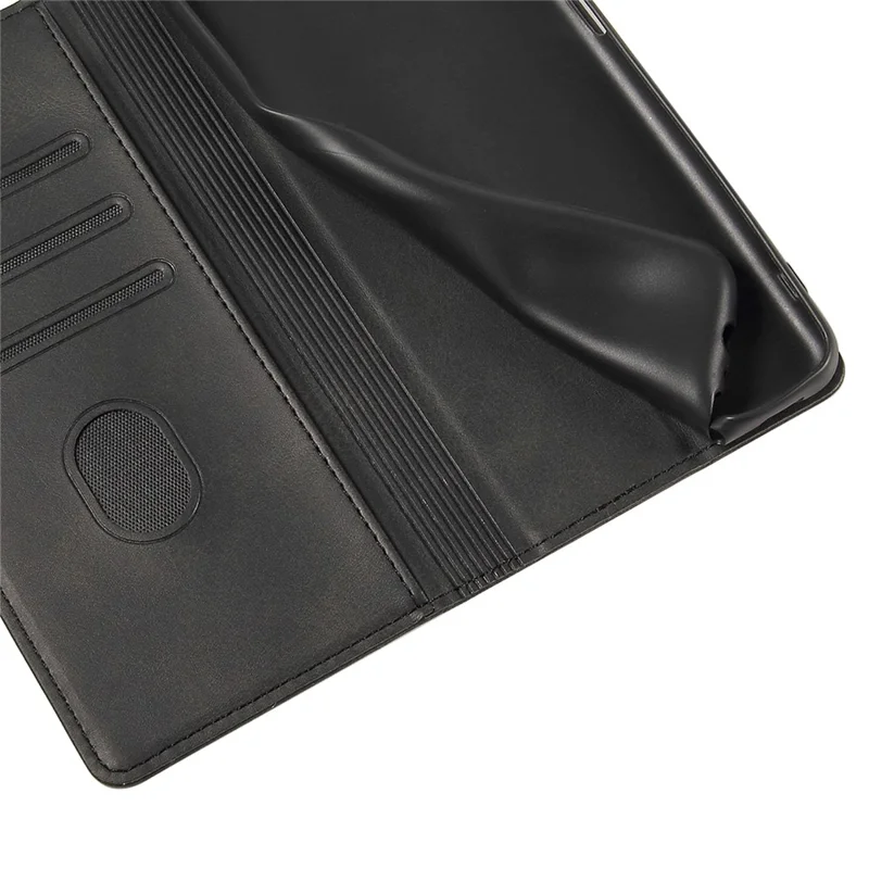 Custodia per telefono antiurto in pelle PU per Samsung Galaxy A33 5G, Custodia protettiva per telefono con supporto a portafoglio e texture in vitellino - Nero