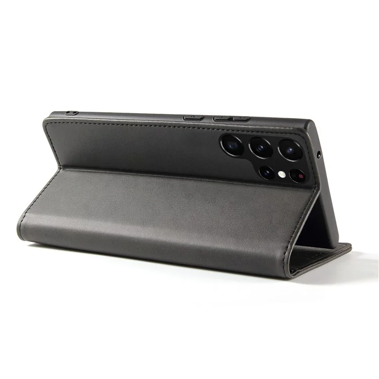 Per Samsung Galaxy S21 Ultra 5G Phone Flip Leather Wallet Case Business Style Stand Mobile Phone Cover - Nero