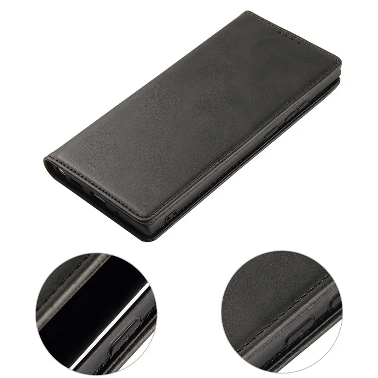 Per Samsung Galaxy S21 Ultra 5G Phone Flip Leather Wallet Case Business Style Stand Mobile Phone Cover - Nero