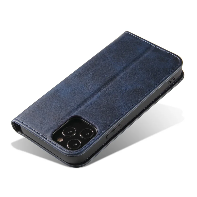 Per iPhone 11 Pro Max 6.5 pollici Guscio del telefono Wallet Phone Cover Auto-assorbito Custodia in pelle con supporto - Blu