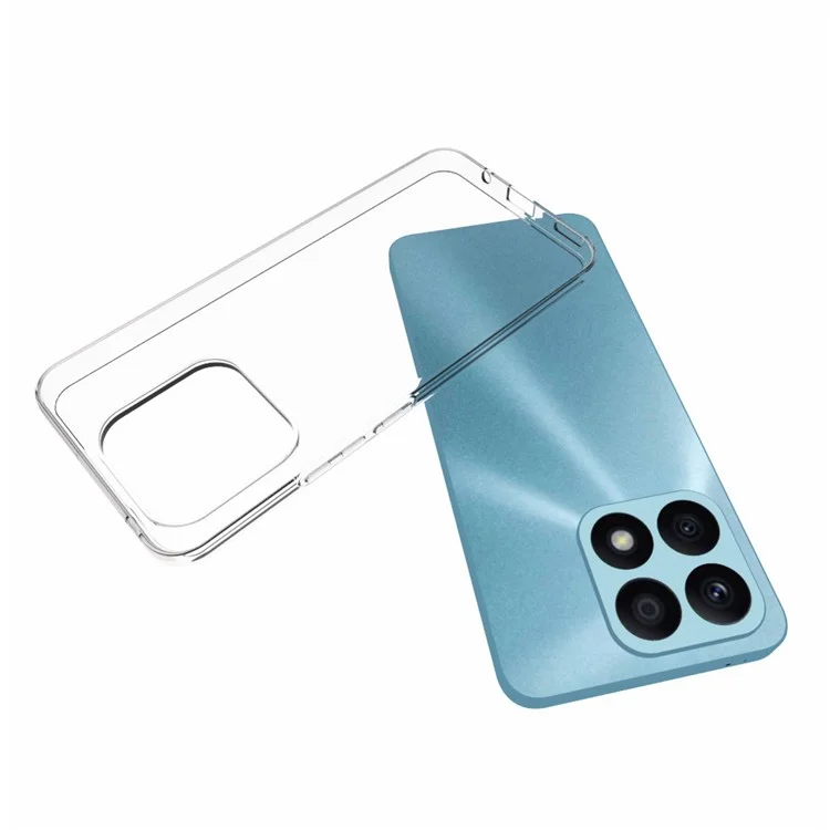 10Pcs / Pack Anti-drop TPU Phone Case For Honor X8a 4G , Inner Watermark-Free Transparent Anti-scratch Phone Back Cover