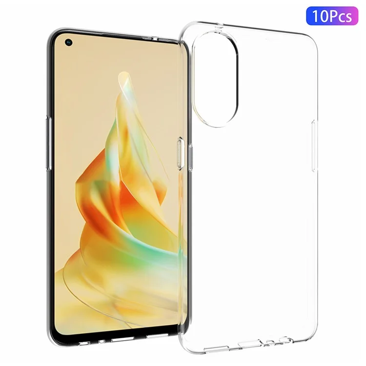 10 peças / Pacote para Oppo Reno8 T 4G Smartphone Case Interno sem Marca d'Água Transparente Capa de Telefone Traseira de TPU 